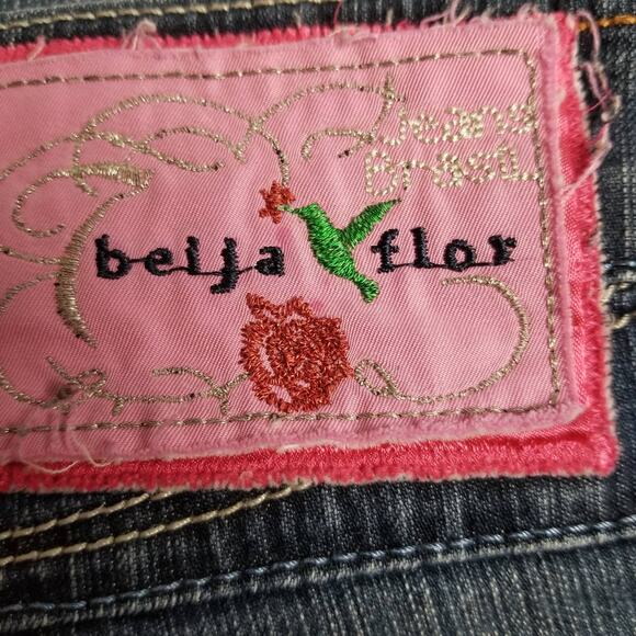 Beija Flor Blue Jeans Excellent Quality Straight Leg Very Nice! Size 8 - Picture 3 of 6